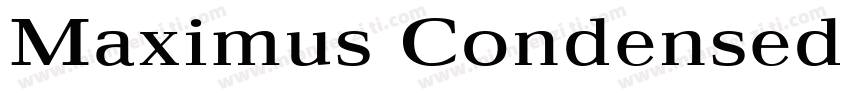 Maximus Condensed B字体转换